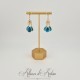Boucles d'oreilles Strass - Bleu