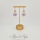 Boucles d'oreilles Strass - Mauve
