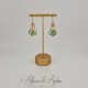 Boucles d'oreilles Strass - Vert Clair