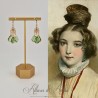 Boucles d'oreilles Strass - Vert Clair