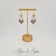 Boucles d'oreilles Strass - Violet