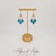 Boucles d'oreilles Strass - Bleu
