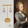 Boucles d'oreilles Strass - Mauve