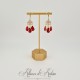 Boucles d'oreilles Strass - Rouge
