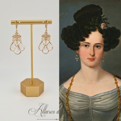 Boucles d'oreilles Strass - Blanc