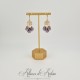 Boucles d'oreilles Strass - Violet