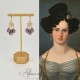 Boucles d'oreilles Strass - Violet