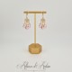Boucles d'oreilles Strass - Rose