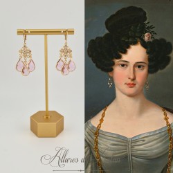 Boucles d'oreilles Strass - Rose