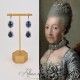 Boucles d'oreilles Strass Argenté - Bleu