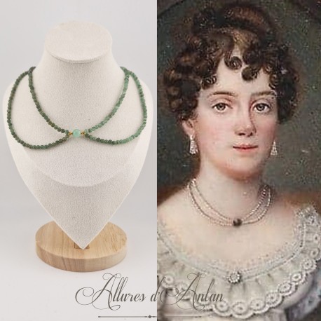 Collier 2 rangs de perles - Aventurine