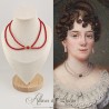 Collier 2 rangs de perles - Corail