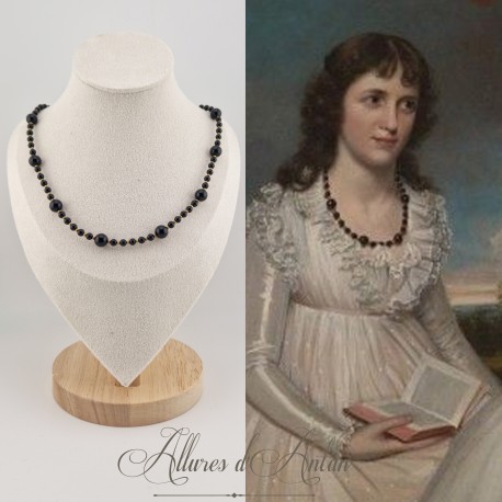 Collier  Agate Noire / Or