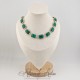 Collier Strass Carrés - Vert
