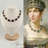 Collier Strass Carrés - Violet