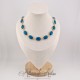 Collier Strass Ovales - Bleu