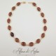 Collier Strass Ovales - Marron