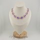 Collier Strass Ovales - Mauve