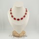 Collier Strass Ovales - Rouge