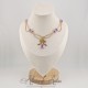 Collier en esclavage- Chaine et Strass - MAUVE