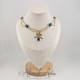 Collier en esclavage- Chaine et Strass - BLEU