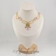 Collier en esclavage- Chaine et Strass - ROSE