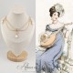 Collier en esclavage- Chaine et Strass - Blanc