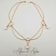 Collier en esclavage- Chaine et Strass - Blanc