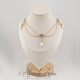 Collier en esclavage- Chaine et Strass - Mauve