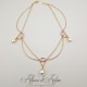 Collier en esclavage- Chaine et Strass - Rose