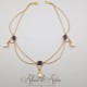 Collier en esclavage- Chaine et Strass - Violet