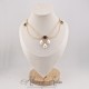 Collier- Chaine, Strass et Perles - Violet