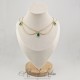 Collier- Chaine, Strass et Perles - Vert