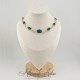 Collier- Chaine et Strass - BLEU