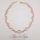 Collier- Chaine et Strass - ROSE