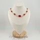 Collier- Chaine et Strass - ROUGE