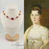 Collier- Chaine et Strass - ROUGE