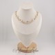Collier- Chaine et Strass - BLANC