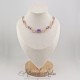 Collier- Chaine et Strass - Mauve