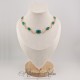 Collier- Chaine et Strass - VERT
