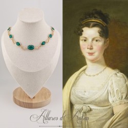 Collier- Chaine et Strass - VERT