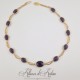 Collier- Chaine et Strass - VIOLET
