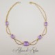 Collier- Chaine et Strass - MAUVE