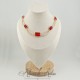 Collier- Chaine et Strass - ROUGE