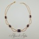 Collier- Chaine et Strass - VIOLET