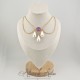 Collier- Chaine, Strass et Perles - Mauve