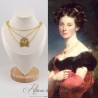 Collier en esclavage- Chaine et Strass - JAUNE