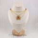 Collier en esclavage- Chaine et Strass - ROUGE