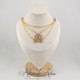 Collier en esclavage- Chaine et Strass - Mauve