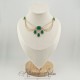Collier- Chaine, Strass - Vert
